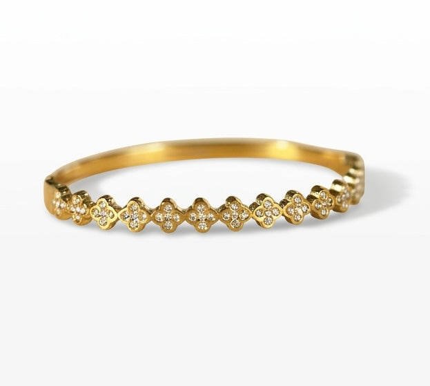 Golden Clover Sparkle Bracelet