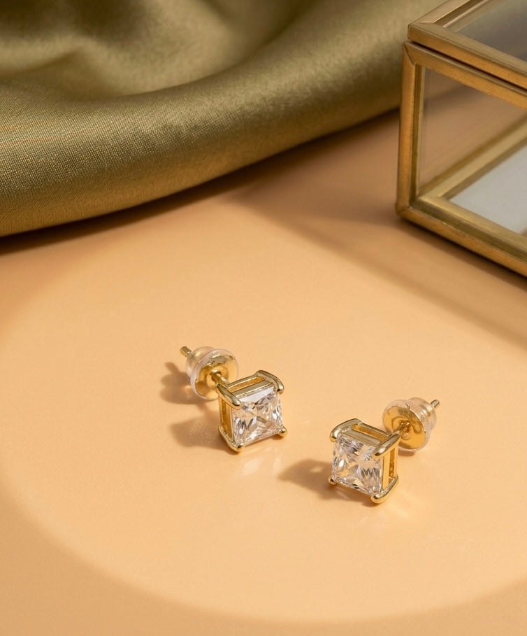 Square Studded Earrings