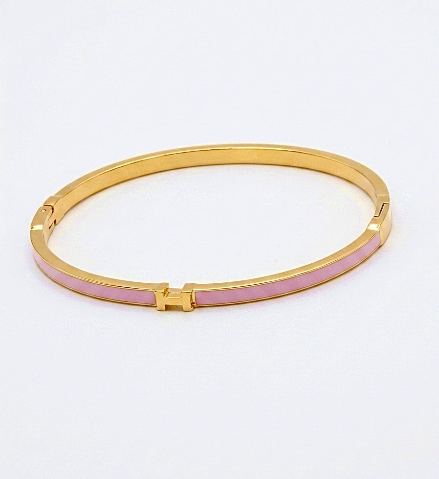 Blush Enamel Bangle