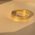 Lucky Clover Engraved Bangle