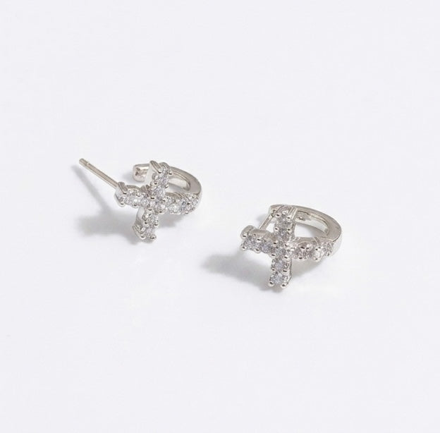 Cross Studded Earrings